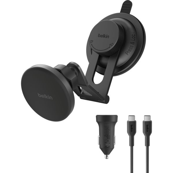 Belkin Magnetische Qi2 Draadloze Autolader met Zuignap (WIC013HQBK)