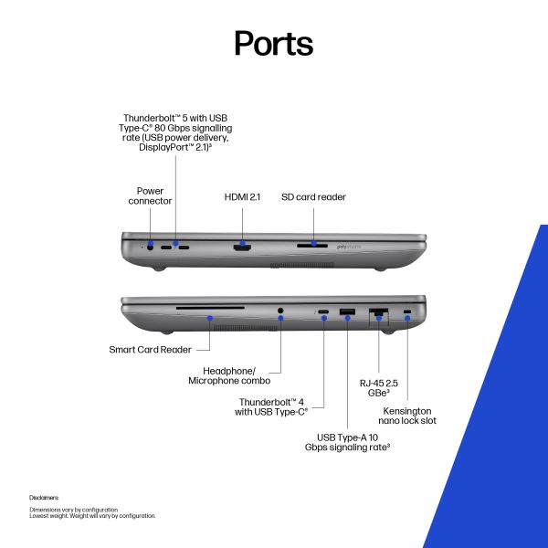 HP ZBook Fury 16 G1i U7-255HX/32GB2/1TBM2/16.0WQUXGA W11P/WLAN/BT/CAM/FPR/Nvidia RTX Pro 3000 12GB (98L38ET#ABB)