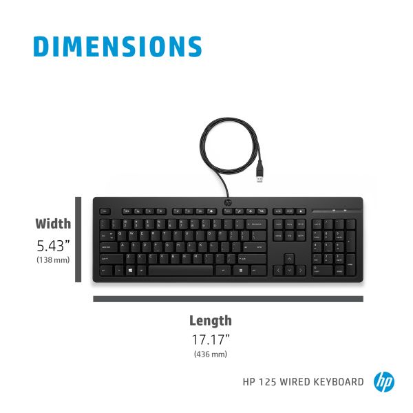 HP 125 Wired Keyboard INTL (M27527-L31)