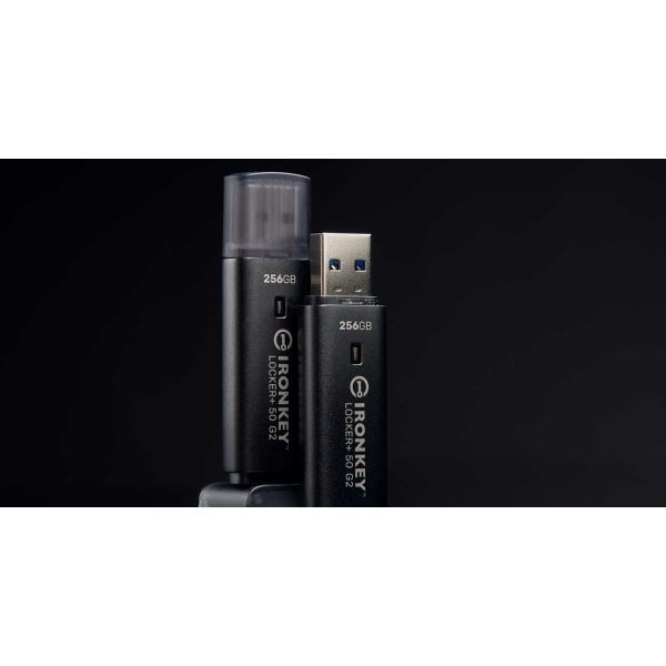 Kingston Technology IronKey 256GB Locker Plus 50 G2, FIPS 197, AES-256 (IKLP50G2/256GB)