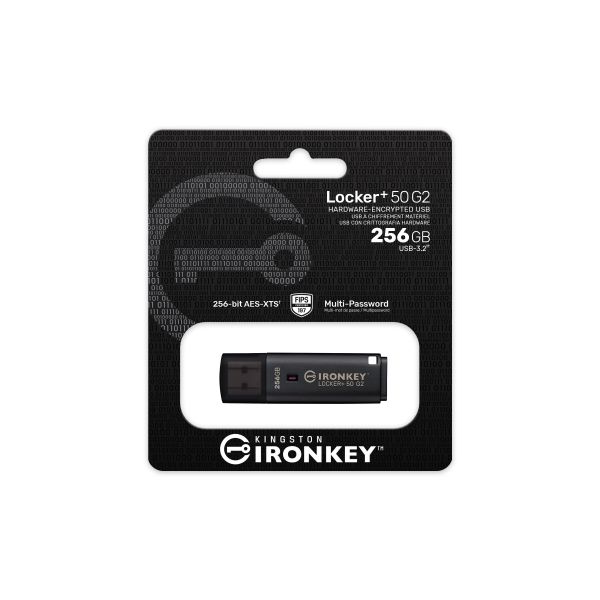 Kingston Technology IronKey 256GB Locker Plus 50 G2, FIPS 197, AES-256 (IKLP50G2/256GB) Kingston Technology IronKey 256GB Locker Plus 50 G2, FIPS 197, AES-256 (IKLP50G2/256GB)