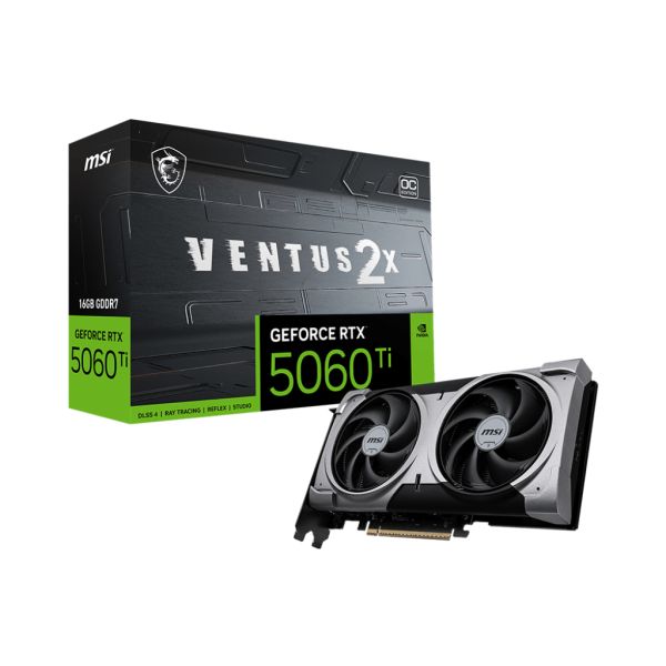 MSI VENTUS GeForce RTX 5060 TI 16G 2X OC PLUS NVIDIA 16 GB GDDR7 (G506T-16V2CP)