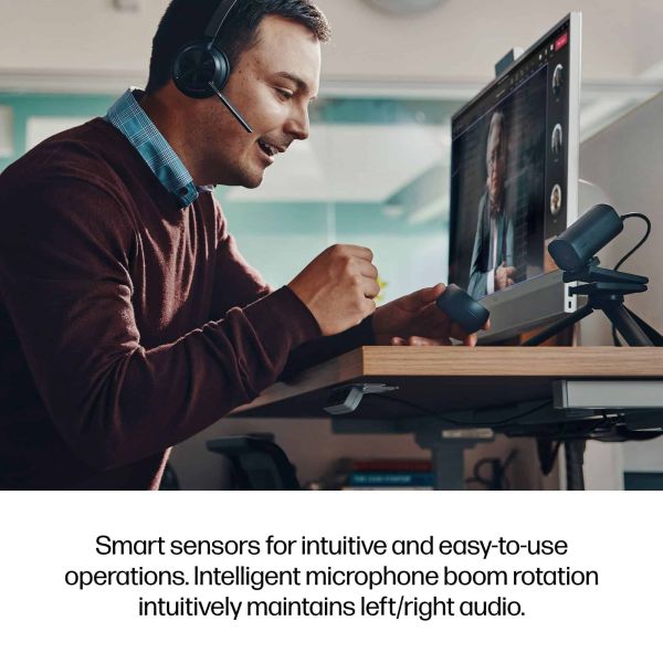 HP Poly Voyager Focus 2 Microsoft Teams Certified USB-C-C Headset +USB-C/A Adapter +Charging Stand (9T9J6AA) HP Poly Voyager Focus 2 Microsoft Teams Certified USB-C-C Headset +USB-C/A Adapter +Charging Stand