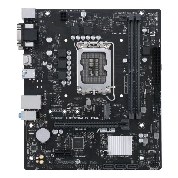 Asus Prime H610M-R DDR4 Motherboard (Intel LGA 1700) Micro ATX (Bulk) (90MB1B40M0ECY0)