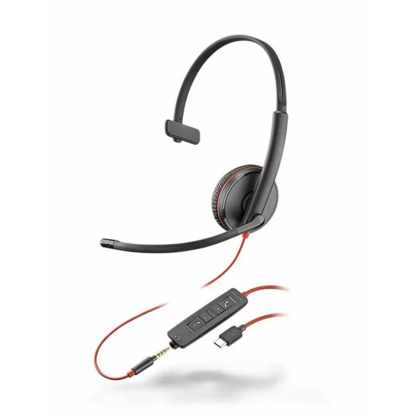 HP Poly Blackwire C3215 On-Ear Headset met USB-C (209750-201)