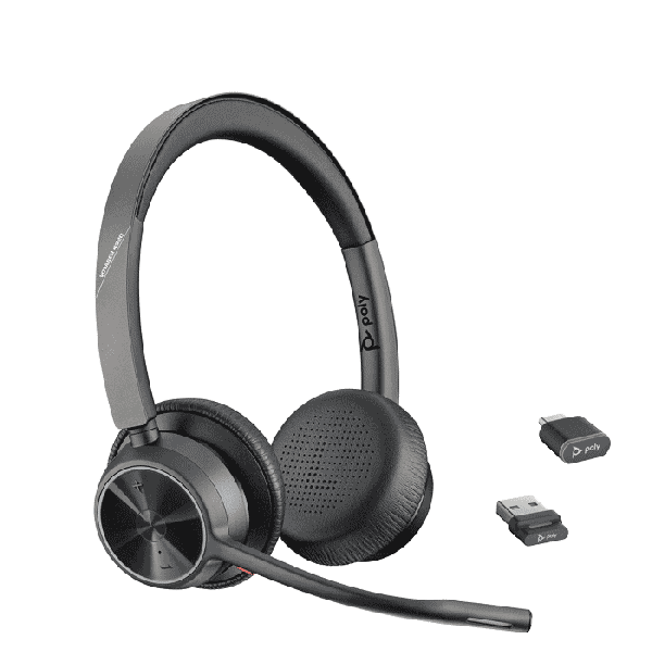 HP Poly Poly Voyager 4300 UC Series 4320 - Headset - On-Ear - Bluetooth - kabellos - USB-A - Geräuschisolierung - Zoom Certified (218476-01)