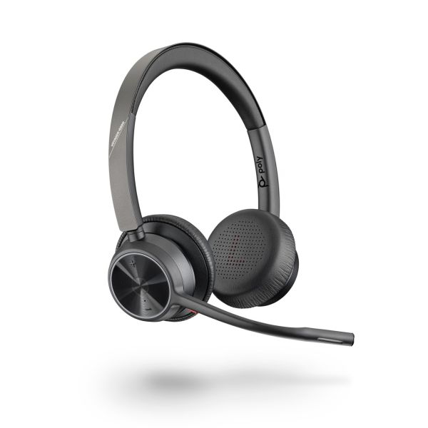 HP Poly Poly Voyager 4300 UC Series 4320 - Headset - On-Ear - Bluetooth - kabellos - USB-C - Geräuschisolierung - Zoom Certified (218478-01)