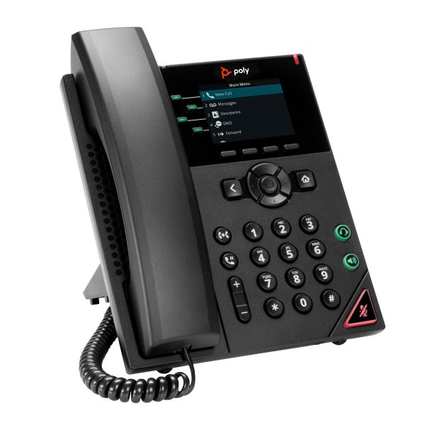 HP Poly VVX 250 4-lijns IP-telefoon met PoE-ondersteuning (89B62AA)