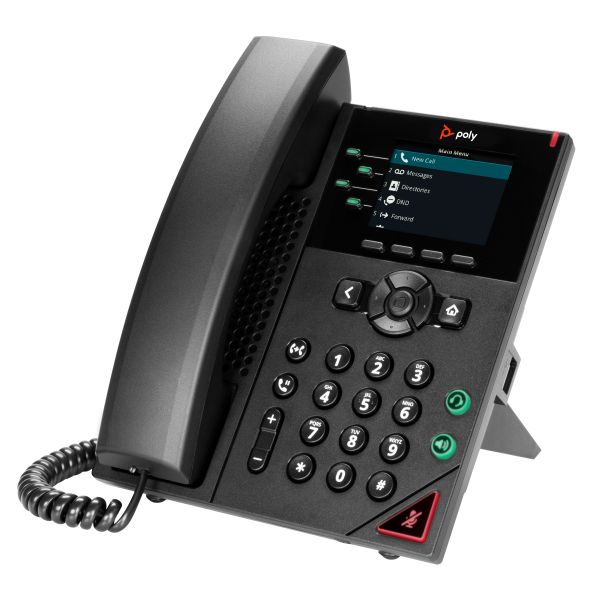 HP Poly VVX 250 4-lijns IP-telefoon met PoE-ondersteuning (89B62AA)