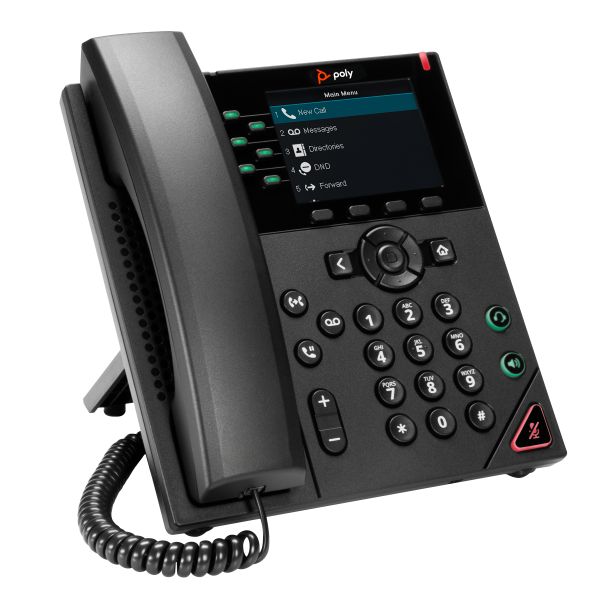 HP Poly VVX 350 6-lijns IP-telefoon met PoE-ondersteuning (89B68AA)