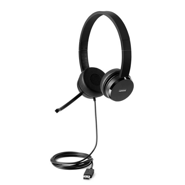 Lenovo 4XD0X88524 hoofdtelefoon/headset Bedraad Hoofdband Kantoor/callcenter Zwart (4XD0X88524)