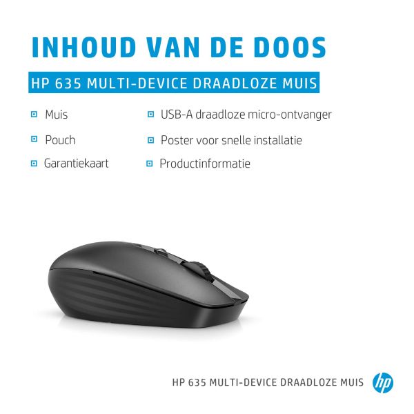 HP 635 draadloze muis voor meerdere apparaten (1D0K2AA) HP 635 draadloze muis voor meerdere apparaten (1D0K2AA)
