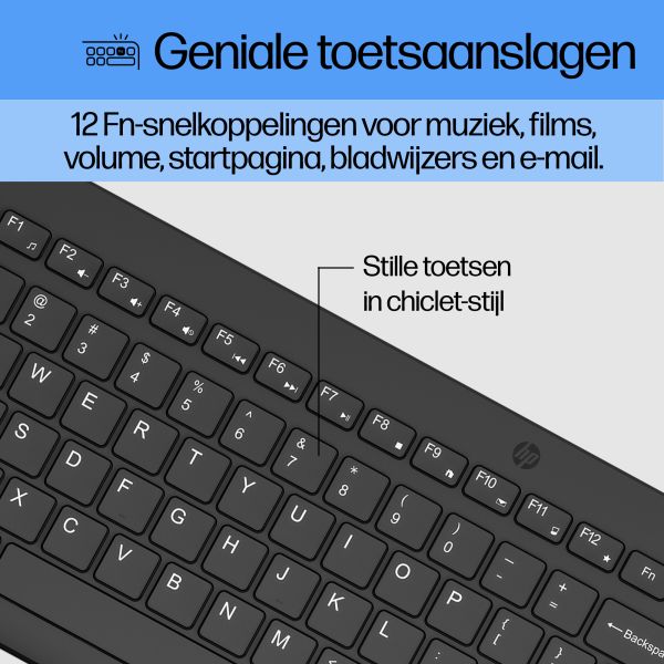 HP 330 draadloze muis en draadloos toetsenbord (2V9E6AA) HP 330 draadloze muis en draadloos toetsenbord (2V9E6AA)