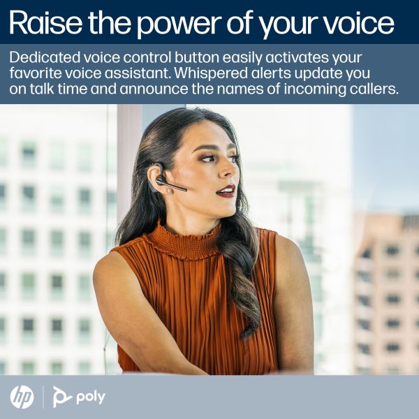 HyperX HP Inc. Poly Voyager 5200 - Voyager 5200 series - Headset - im Ohr - über dem Ohr angebracht - Bluetooth - kabellos - Ada