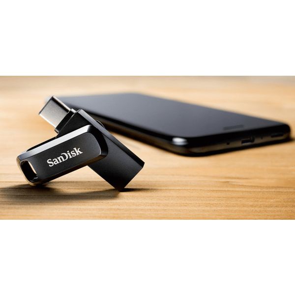SanDisk Ultra Dual Drive Go USB flash drive 256 GB USB Type-A / USB Type-C 3.2 Gen 1 (3.1 Gen 1) Zwart (SDDDC3-256G-G46)