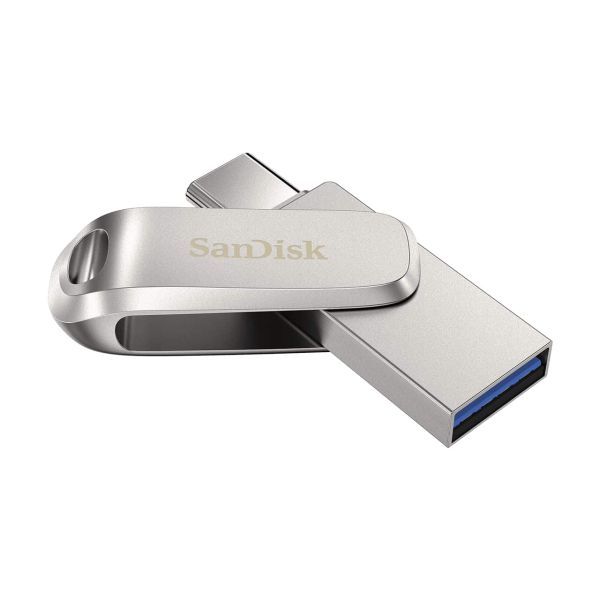 SanDisk Ultra Dual Drive Luxe USB flash drive 256 GB USB Type-A / USB Type-C 3.2 Gen 1 (3.1 Gen 1) Roestvrijstaal (SDDDC4-256G-G46)