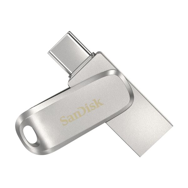 SanDisk Ultra Dual Drive Luxe USB flash drive 256 GB USB Type-A / USB Type-C 3.2 Gen 1 (3.1 Gen 1) Roestvrijstaal (SDDDC4-256G-G46)