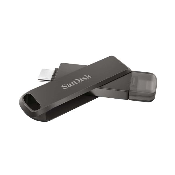SanDisk iXpand USB flash drive 64 GB USB Type-C / Lightning 3.2 Gen 1 (3.1 Gen 1) Zwart (SDIX70N-064G-GN6NN) SanDisk iXpand USB flash drive 64 GB USB Type-C / Lightning 3.2 Gen 1 (3.1 Gen 1) Zwart (SDIX70N-064G-GN6NN)