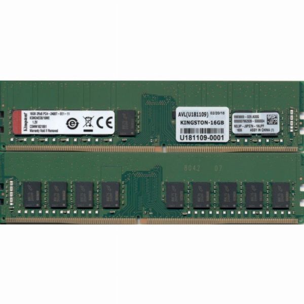 KINGSTON 16GB (1*16GB) 2RX8 PC4-19200T-E DDR4-2400MHZ UDIMM (KSM24ED8/16ME)