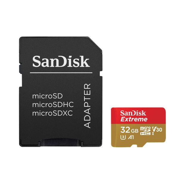 SanDisk Extreme 32 GB MicroSDHC UHS-I Klasse 10 (SDSQXAF-032G-GN6AA)