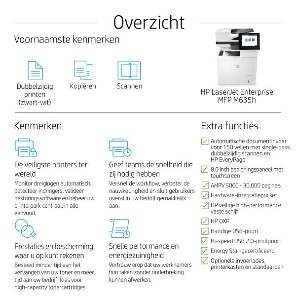 HP LaserJet Enterprise MFP M635h (7PS97A)