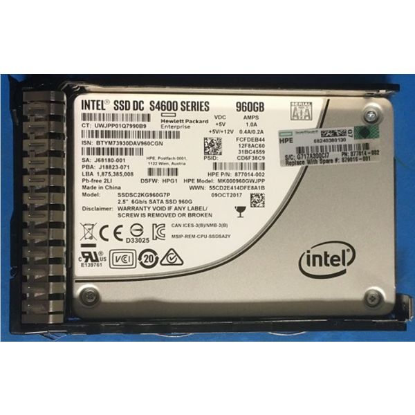 HP SSD 960GB 6G SFF SATA MU SC DS (879016-001-RFB)