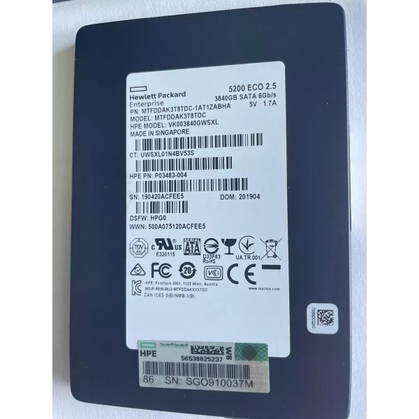 HP SSD 480GB SFF SATA RI SC DS (P03483-001-RFB)