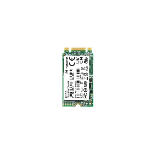 Transcend MTE460T 512 GB Internal M.2 PCIe NVMe SSD 2242 PCIe NVMe 3.0 x2 Industrial TS512GMTE460T ( (TS512GMTE460T)