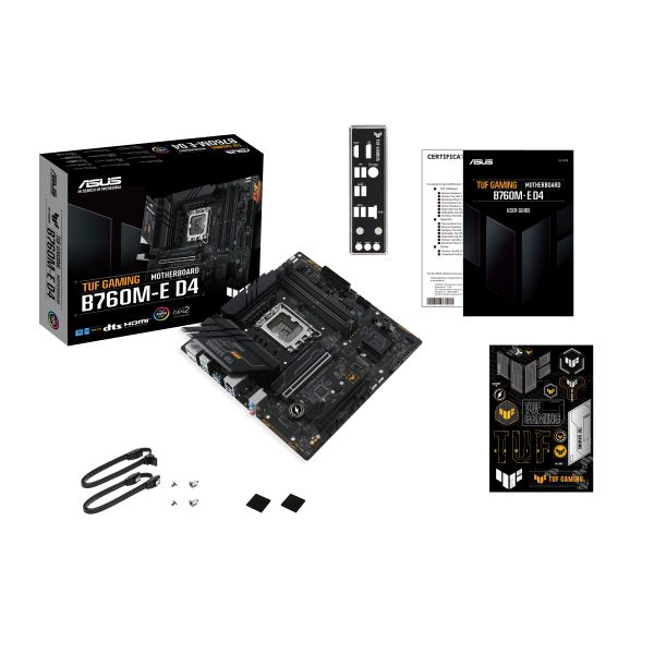 ASUS TUF GAMING B760M-E D4 Intel B760 LGA 1700 micro ATX (90MB1E90-M1EAY0) ASUS TUF GAMING B760M-E D4 Intel B760 LGA 1700 micro ATX (90MB1E90-M1EAY0)