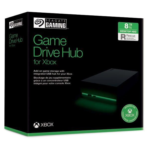 Seagate Game Drive Hub for Xbox externe harde schijf 8 TB USB Type-A / USB Type-C 3.2 Gen 1 (3.1 Gen 1) Zwart (STKW8000400)