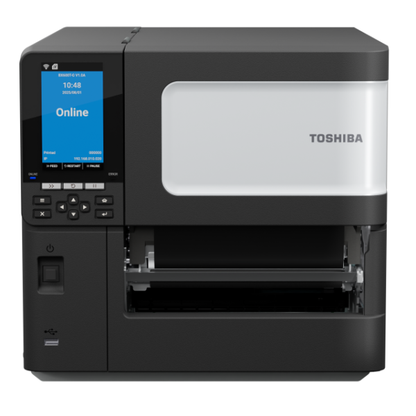 Toshiba BX420T-GS02-QM-S, Thermodir/trans.drucker, 300dpi, USB-, LAN Port, Color Display, Flat Head, A-BRID Betriebssystem (1822 (18221169009)