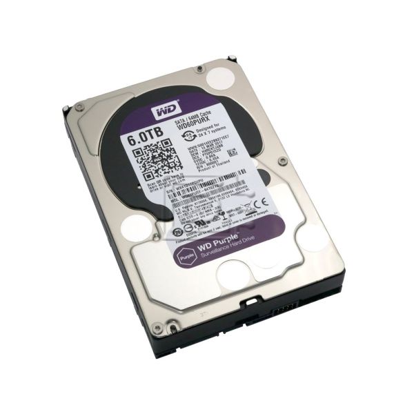 Western Digital WD Purple WD60PURX - Festplatte - 6TB - intern - 3.5 (8,9 cm) - SATA 6Gb/s - Puffer: 64MB (WD60PURX) (WD60PURX)