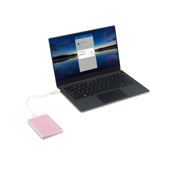 Seagate One Touch STKY2000405 externe harde schijf 2 TB 2.5" USB Type-C 3.2 Gen 1 (3.1 Gen 1) Roségoud, Wit (STKY2000405)