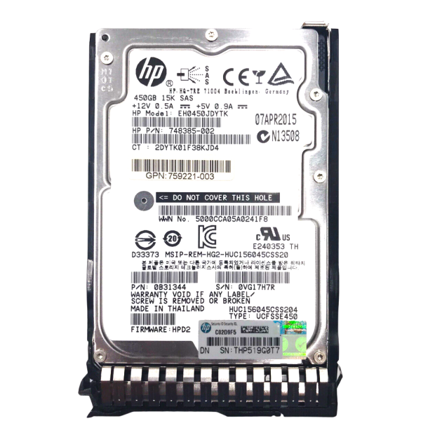 HP 450GB SAS hard drive - 15K RPM (737573-001)
