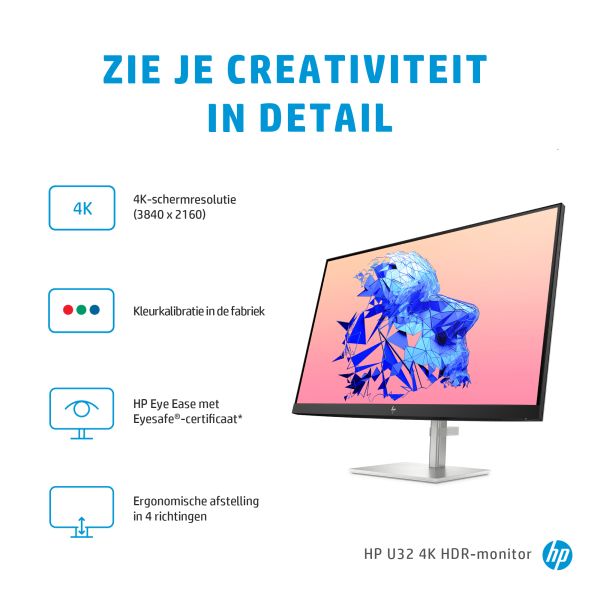 HP U32 4K HDR-monitor (368Y5E9#ABB)
