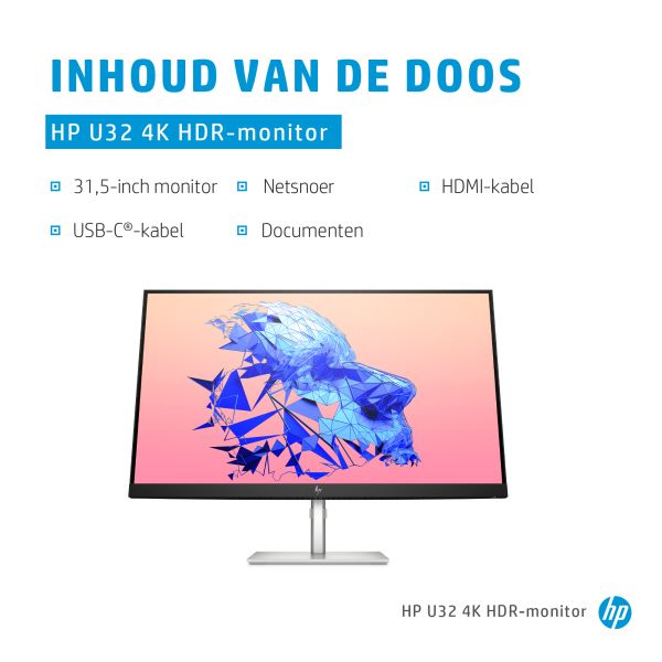 HP U32 4K HDR-monitor (368Y5E9#ABB)