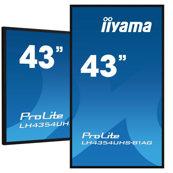 iiyama LH4354UHS-B1AG beeldkrant Digitale signage flatscreen 108 cm (42.5") LCD Wifi 500 cd/m² 4K Ultra HD Zwart Type processor Android 11 24/7 (LH4354UHS-B1AG)