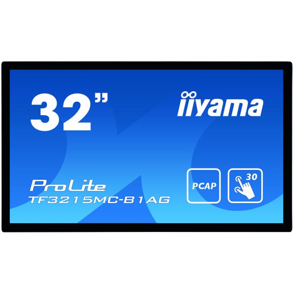 iiyama ProLite TF3215MC-B1AG computer monitor 81,3 cm (32") 1920 x 1080 Pixels Full HD LED Touchscreen Kiosk Zwart (TF3215MC-B1AG)
