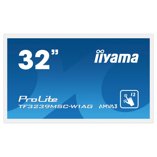 iiyama TF3239MSC-W1AG beeldkrant 80 cm (31.5") LED 500 cd/m² Full HD Wit Touchscreen (TF3239MSC-W1AG)