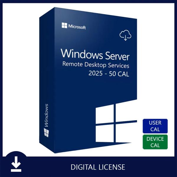 Microsoft Windows Server 2025 Remote Desktop Services 50 Device (PY-WCD50FA)