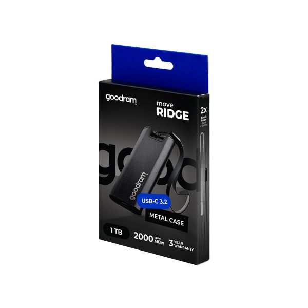 Goodram SSDR-GMRE-01T-K0 externe solide-state drive 1 TB 3.2 Gen 2 (3.1 Gen 2) Zwart (SSDR-GMRE-01T-K0)