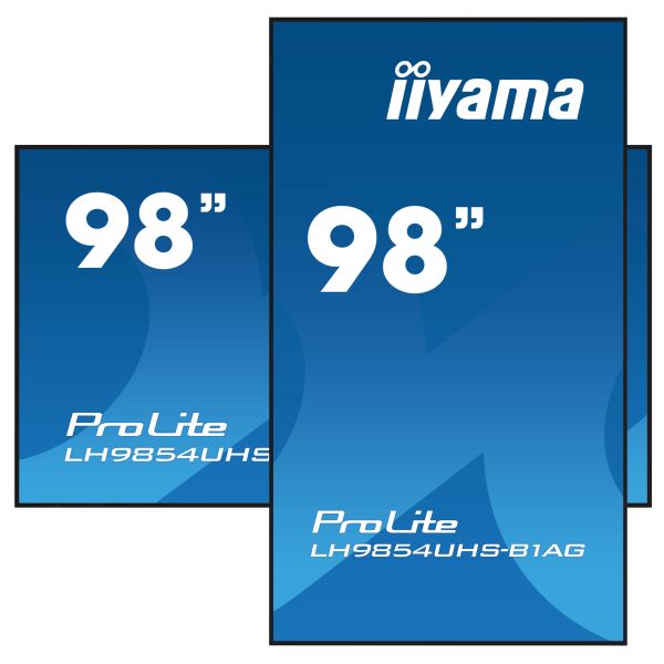 iiyama LH9854UHS-B1AG beeldkrant Digitale signage flatscreen 2,48 m (97.5") LCD Wifi 500 cd/m² 4K Ultra HD Zwart Type processor Android 11 24/7 (LH9854UHS-B1AG)