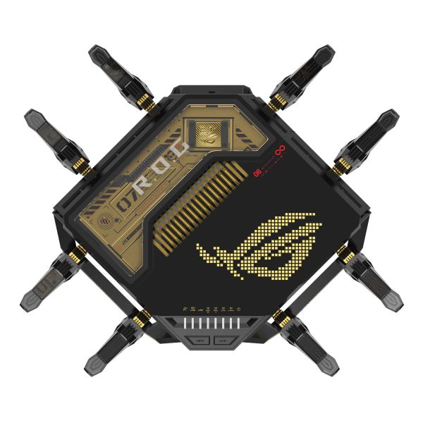 ASUS ROG Rapture GT-BE98 draadloze router 10 Gigabit Ethernet Quad-band (2.4 GHz / 5 GHz-1 / 5 GHz-2 / 6 GHz) Zwart (90IG08F0-MO9A3V) ASUS ROG Rapture GT-BE98 draadloze router 10 Gigabit Ethernet Quad-band (2.4 GHz / 5 GHz-1 / 5 GHz-2 / 6 GHz) Zwart (90IG08F0-MO9A3V)