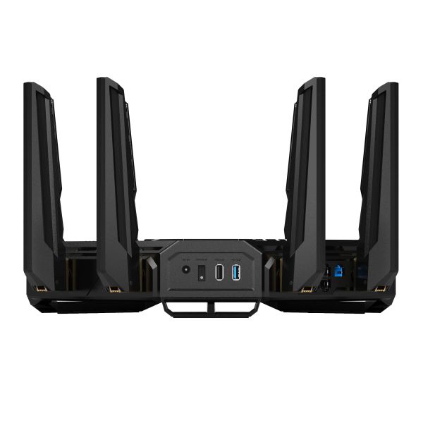 ASUS ROG Rapture GT-BE98 draadloze router 10 Gigabit Ethernet Quad-band (2.4 GHz / 5 GHz-1 / 5 GHz-2 / 6 GHz) Zwart (90IG08F0-MO9A3V)