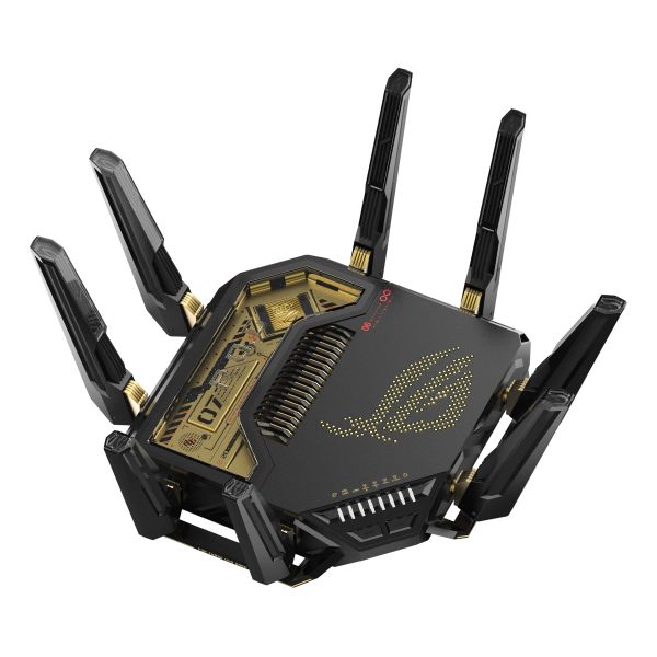 ASUS ROG Rapture GT-BE98 draadloze router 10 Gigabit Ethernet Quad-band (2.4 GHz / 5 GHz-1 / 5 GHz-2 / 6 GHz) Zwart (90IG08F0-MO9A3V) ASUS ROG Rapture GT-BE98 draadloze router 10 Gigabit Ethernet Quad-band (2.4 GHz / 5 GHz-1 / 5 GHz-2 / 6 GHz) Zwart (90IG08F0-MO9A3V)