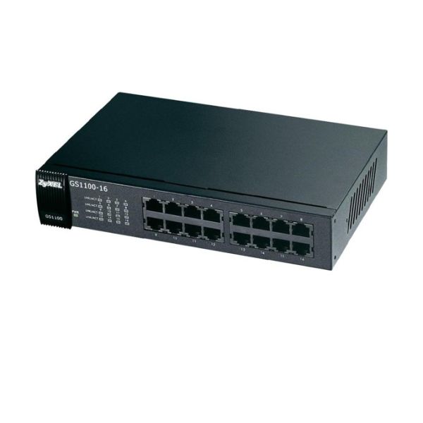 Zyxel GS1100-16S 16 port Gigabit - DIP selector Unmanaged Switch (GS1100-16S-EU0101F)