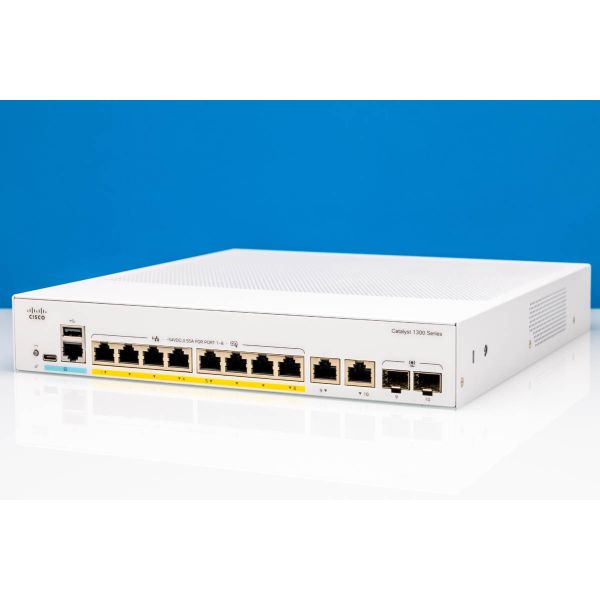 Cisco Refurb/Catalyst 1300 8-port GE Full PoE (C1300-8FP-2G-RF)