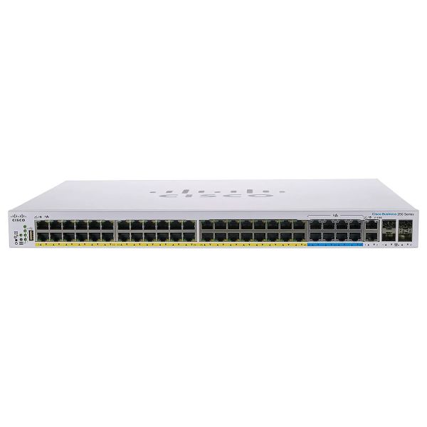 Cisco CBS350 48G PoE 4SFP+ Managed Switch Refurbished (CBS350-48P-4XEU-RF)