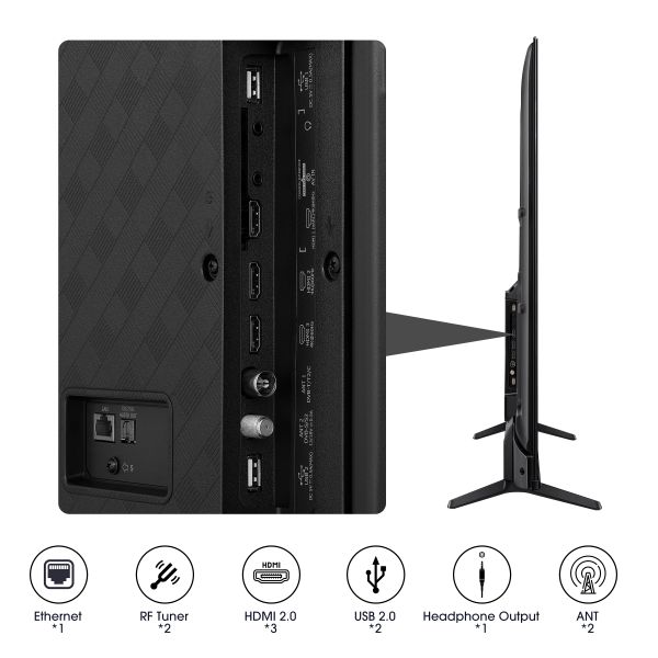Hisense 58A6K 147,3 cm (58") 4K Ultra HD Smart TV Wifi Zwart 300 cd/m² (58A6K)