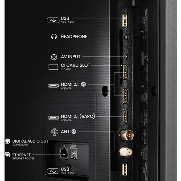 Hisense 65U6NQ 165,1 cm (65") 4K Ultra HD Smart TV Wifi Grijs 600 cd/m² (65U6NQ)